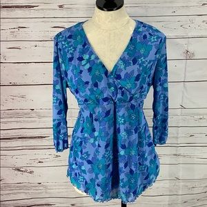 Motherhood Floral quarter sleeve shirt size M